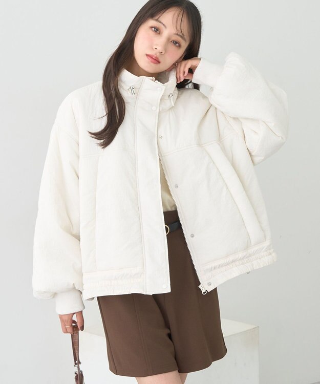 earth music&ecology モンスターコート Ivory