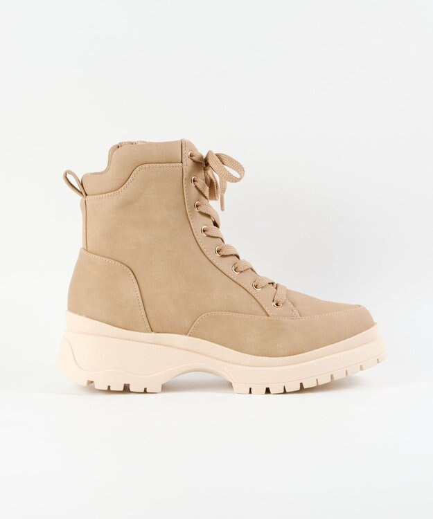 BONTRE 【MIONOTIS/ミオノティス】レースアップタンクソールショートブーツ/41012 ベージュ