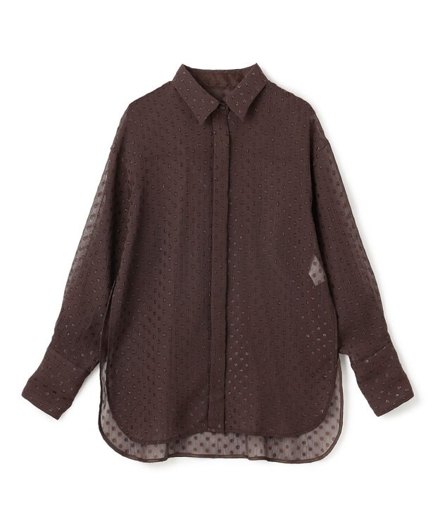 uncrave シアードットジャガード シャツ ブラウン