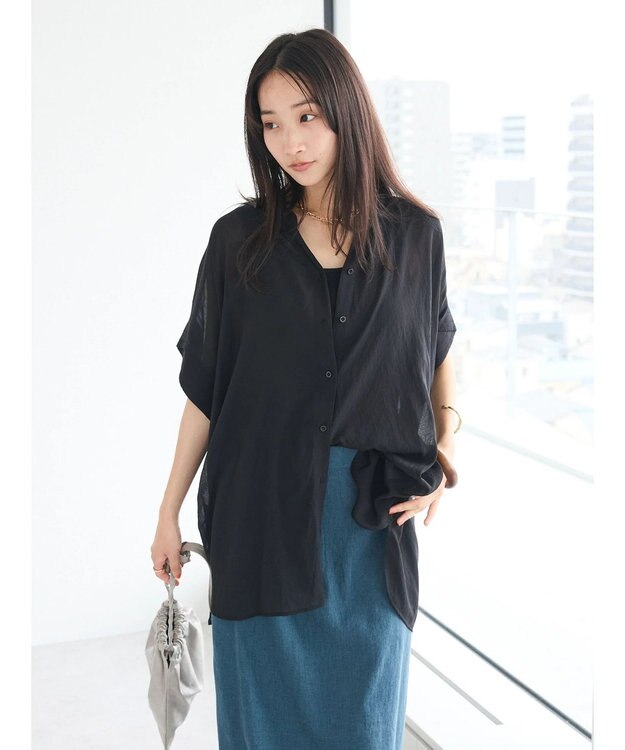 CRAFT STANDARD BOUTIQUE ヴィンテージボイルミルフィーユチュニック Black