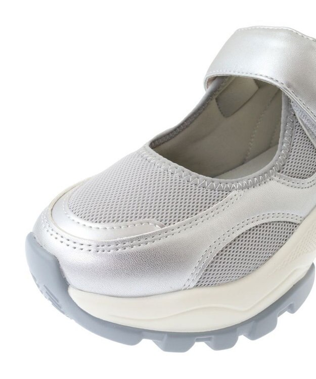 Green Parks ＲＵＰＩＳ．　厚底ベルトスニーカー Silver