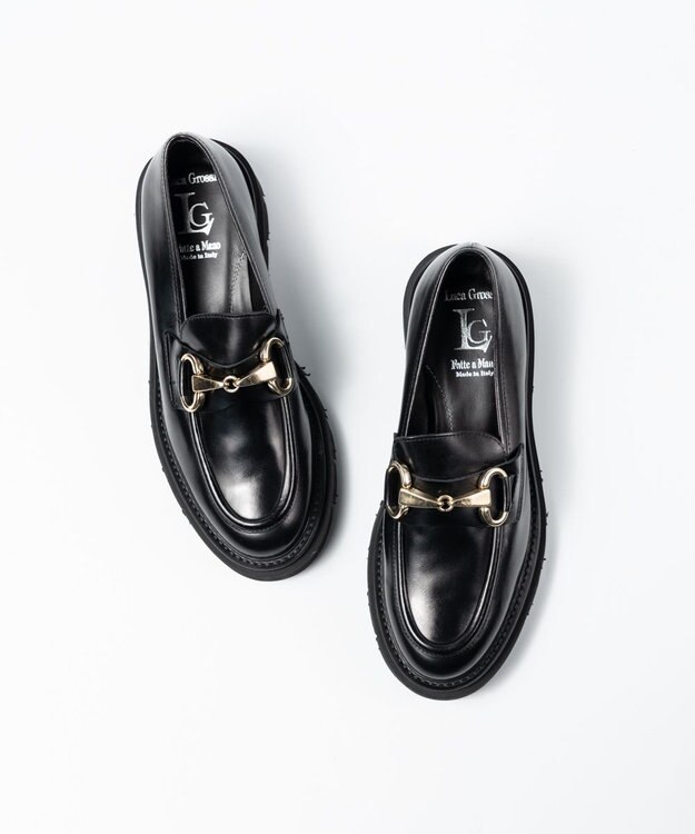 BONTRE 【LucaGrossi/ルカグロッシ】厚底ビットローファー ブラック