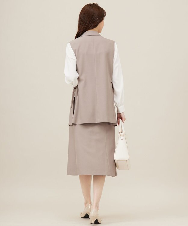 ANY SIS 【UVカット・接触冷感・吸水速乾】スマートビューティストレッチ  ジレ グレージュ