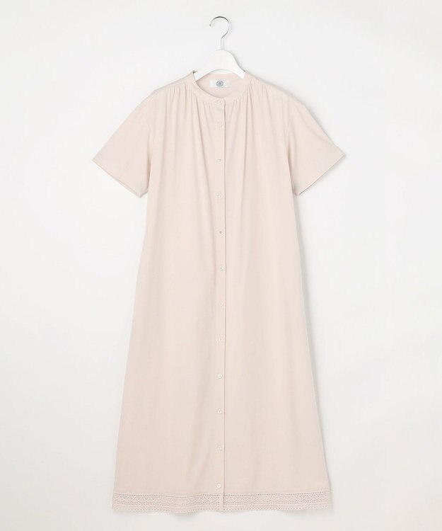 J.PRESS LADIES L 【WEB限定】プレーティングジャージー ワンピース グレージュ系