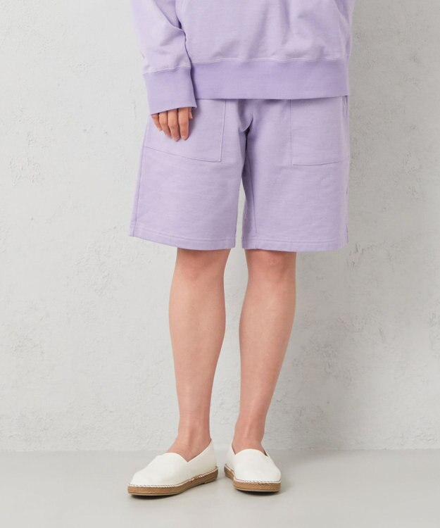 JOSEPH ABBOUD MOUNTAIN 【SPACE／UNISEX】オーガニックコットン使用 ヴィンテージインレー ショートパンツ ライラック系
