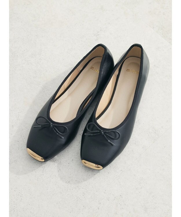 Green Parks ・ｍｉｎｉａ　トウキャップバレエシューズ Black