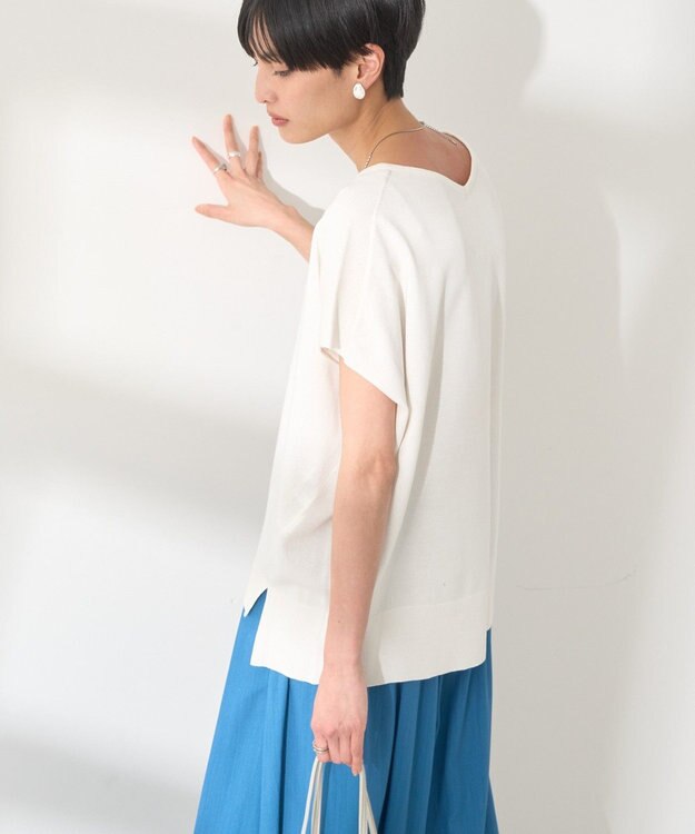 AMERICAN HOLIC フレンチスリーブニットプルオーバー Off White