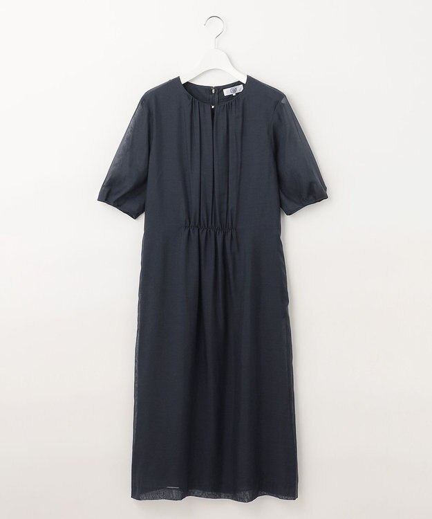 J.PRESS LADIES L 【WEB限定カラーあり・洗える】 ブライトスパンボイル ワンピース ネイビー系