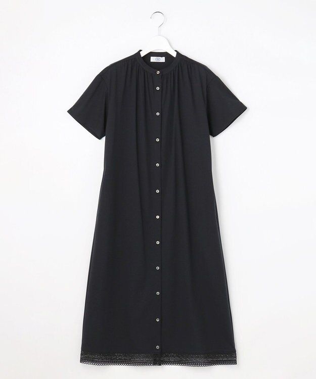 J.PRESS LADIES L 【WEB限定】プレーティングジャージー ワンピース ダークネイビー系