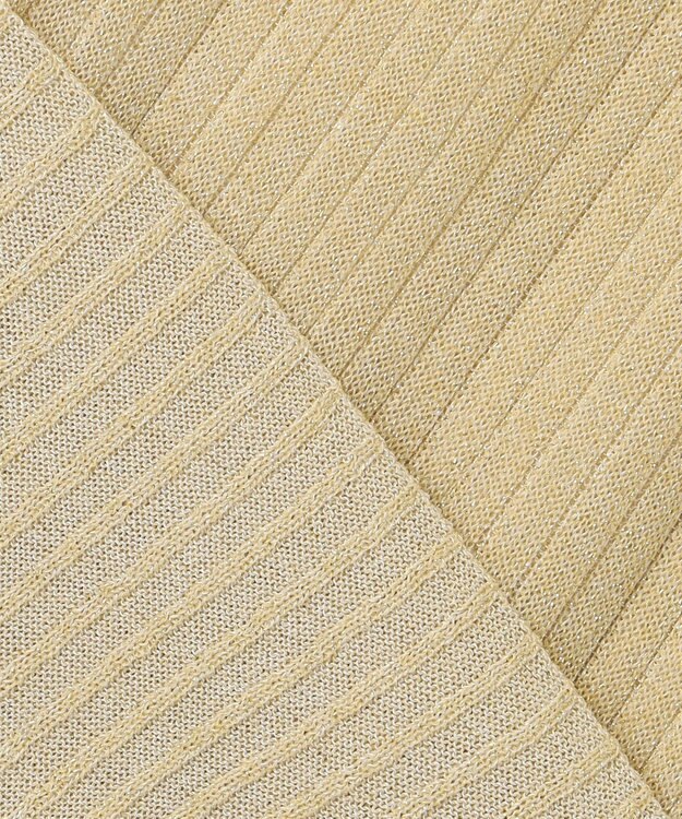 uncrave 【手洗い可】ラメ シアー ハイネック ニット（uncrave STANDARD） ゴールド