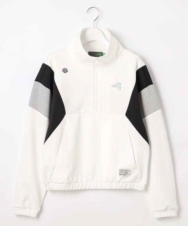 PW CIRCULUS 【WOMEN】カラーブロッキング プルオーバー ゴルフウェア レディース ホワイト系