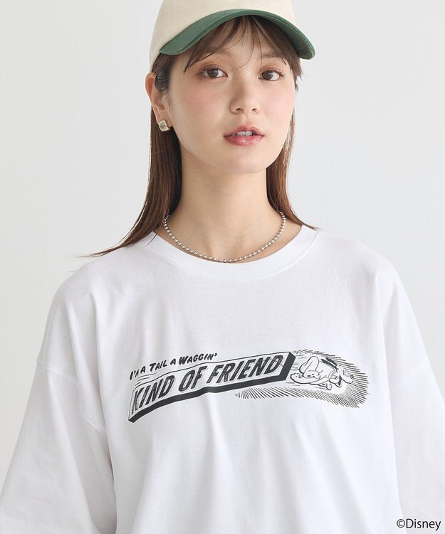 earth music&ecology Ｐｌｕｔｏ／プリントビッグＴＥＥ Off White
