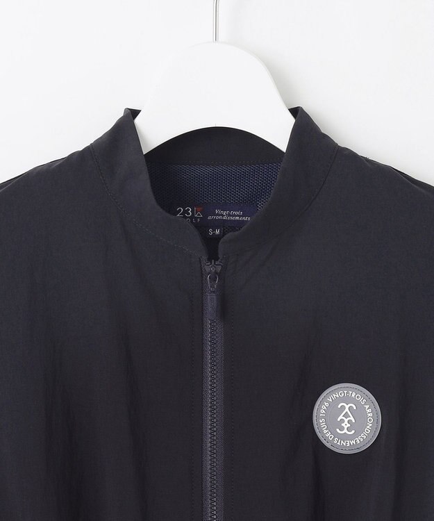 23区GOLF 【WOMEN】フロントジッパーで着脱便利！ベルト付きワンピース ネイビー系