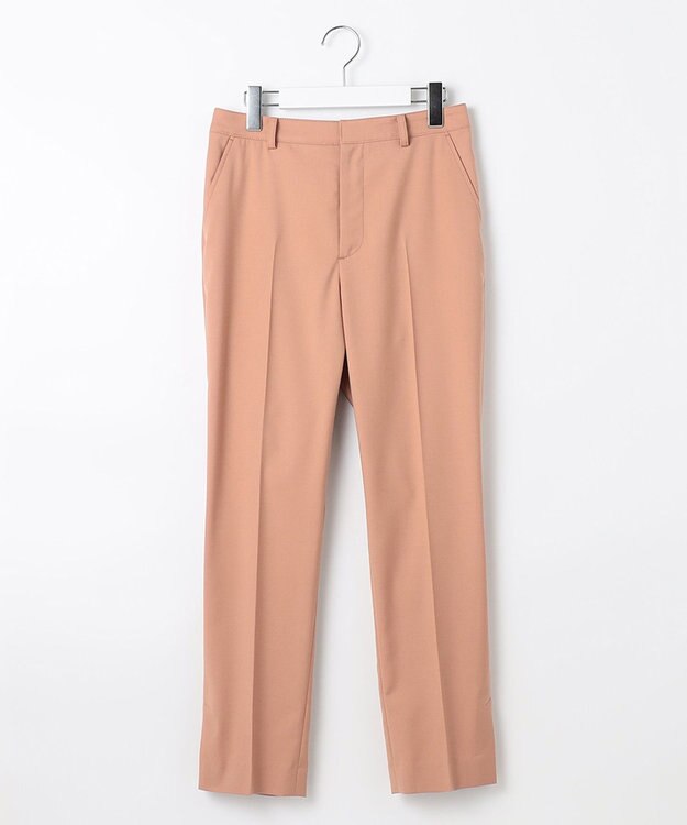 J.PRESS LADIES 【洗える】ポリエステルレーヨンマイクロギャバストレッチ テーパード パンツ ピンク系