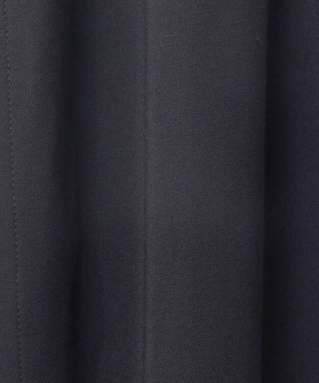 ANY SIS 【接触冷感・UVカット・洗える】ハイストレッチスムースサイドプリ－ツ ワンピース ネイビー