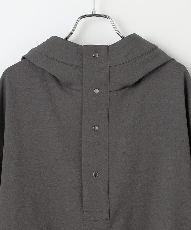 #Newans 【洗濯機可能】フ―ディーアノラック チャコール