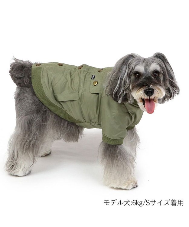 PET PARADISE Lee ライダースブルゾン 小型犬 カーキ