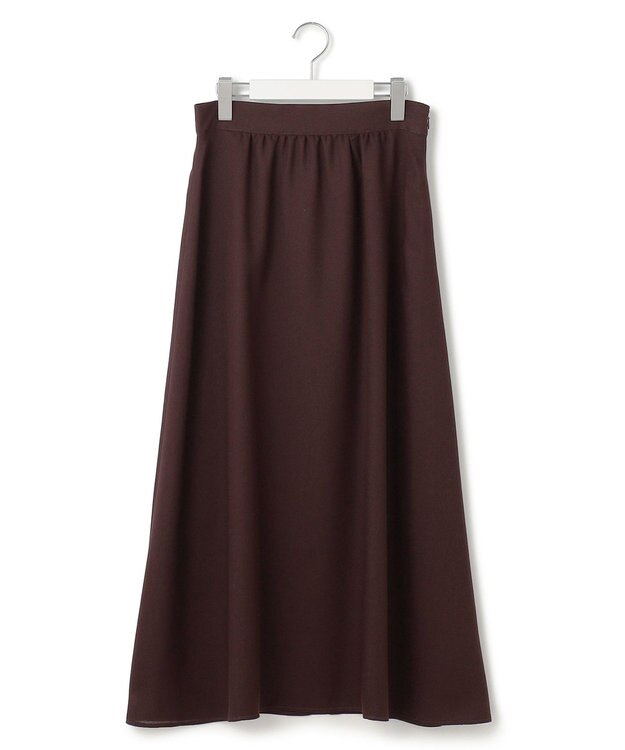 ICB L 【洗える】 シアービエラ フレアスカート ダークブラウン系