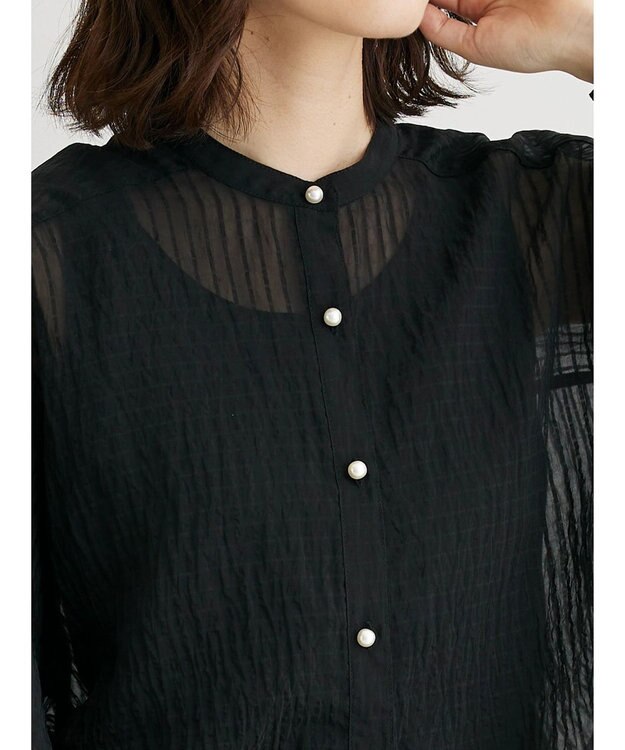 Green Parks ・ＥＬＥＮＣＡＲＥ　ＤＵＥ　ストライプシャツチュニック Black