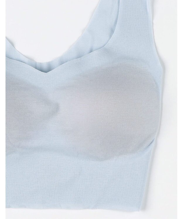 WACOAL ノンワイヤーブラ [GOCOCi/ワコール] ハーフトップ ブラトップ まるでつけていないような着ごこち 綿混 立体的なバストシルエット レディース CGG551 /ワコール ブルー