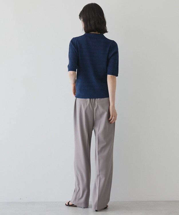 AMERICAN HOLIC 【2WAY】金ボタン衿付きケーブルプルオーバー Navy