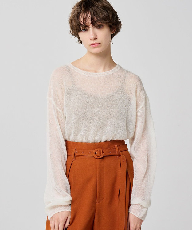 uncrave 【手洗い可】シルキーニット カップ付き キャミソール（uncrave WHITE） ベージュ