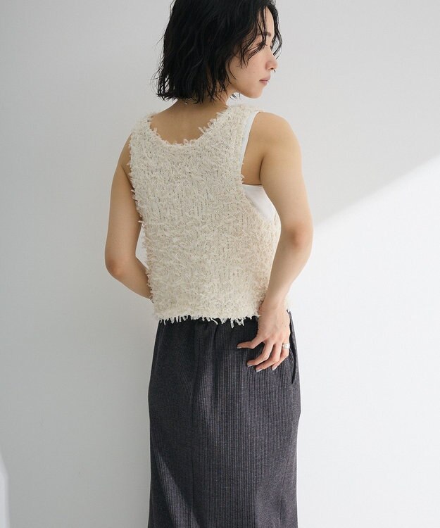 Green Parks ・ｓｗｉｎｇ　ｂｙ　２ｗａｙチュールヤーンベスト Ivory