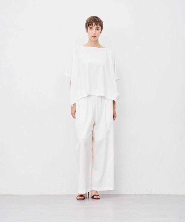 uncrave プレミアムジャージー ポンチョトップス ホワイト