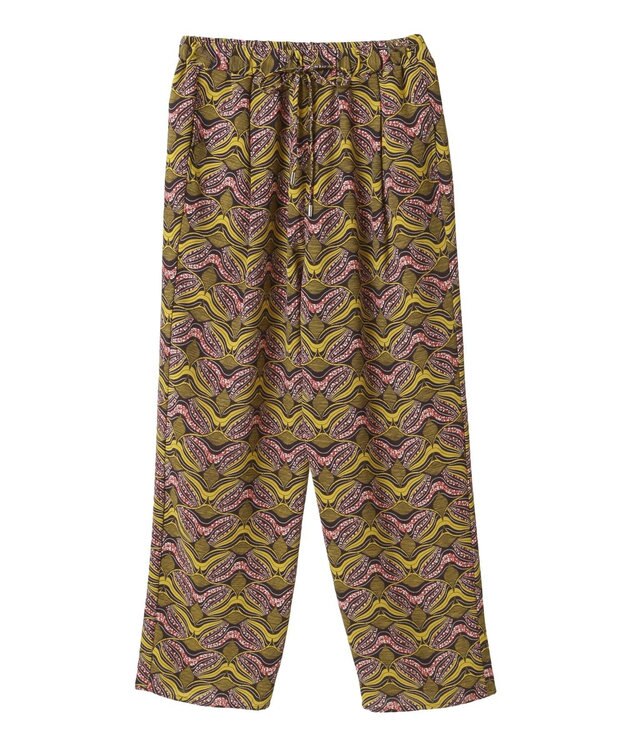 Green Parks 柄イージーパンツⅢ（テーパード） Yellow