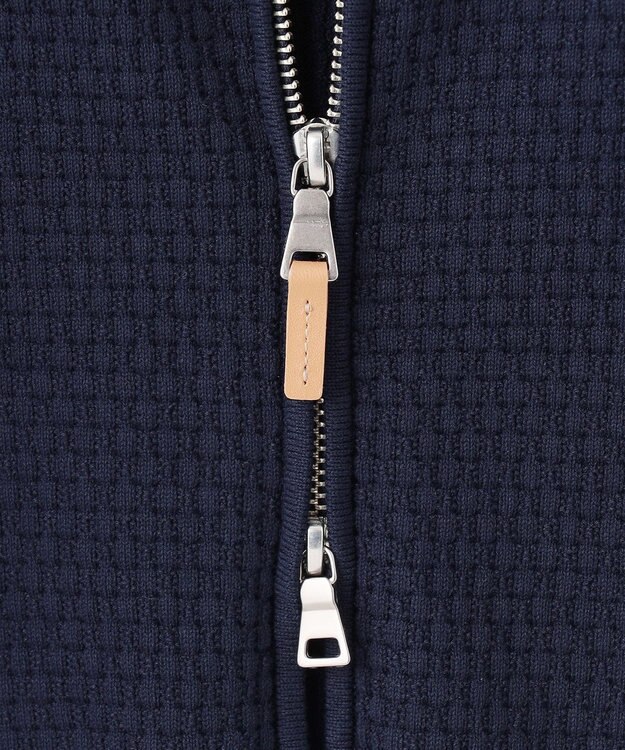 J.PRESS MEN 【High twist links】フルジップカーディガン ネイビー系