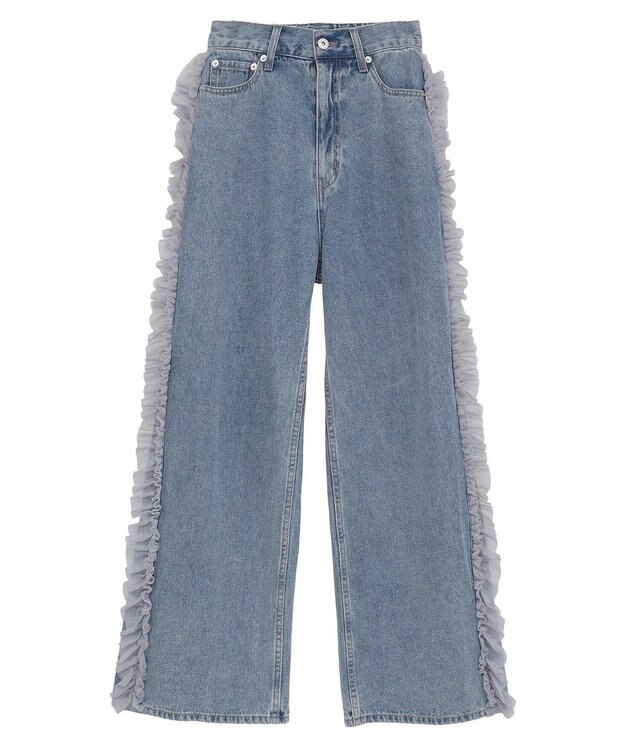 earth music&ecology サイドチュールデニムパンツ Indigo