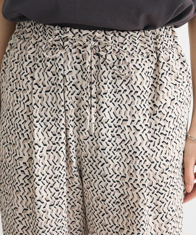 Green Parks 柄イージーパンツⅢ（テーパード） Beige