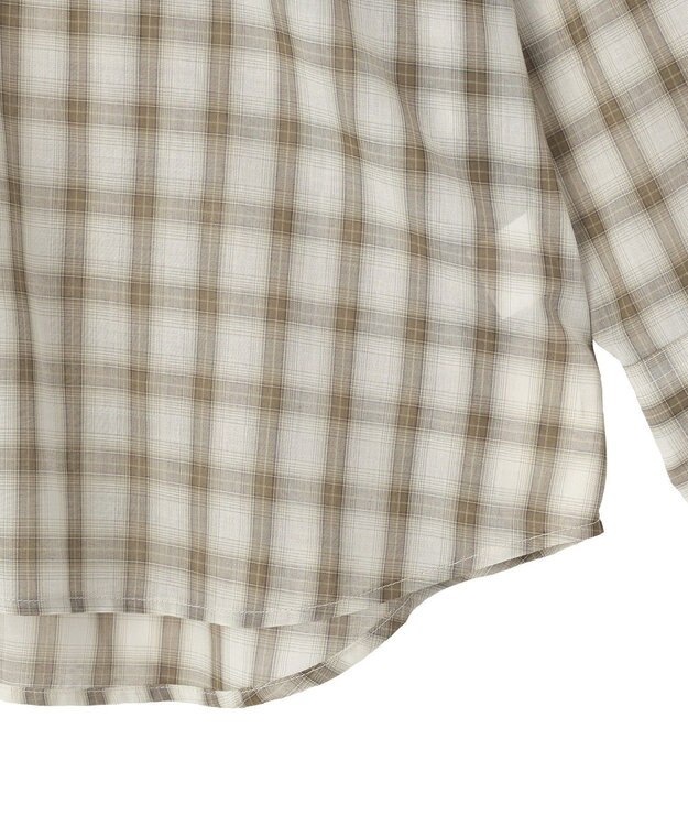 AMERICAN HOLIC シアーチェックシャツ Light Beige