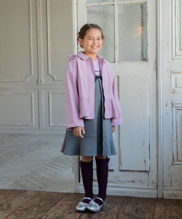 組曲 KIDS 【110-140㎝】【前後着用可】2WAY ジャンスカ チャコール