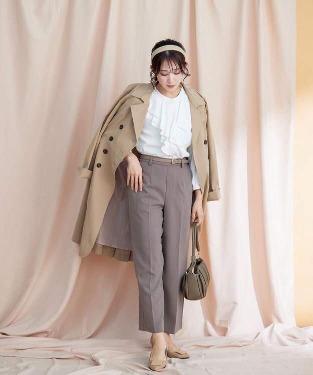 Tiaclasse 【洗える】フリルブラウス オフホワイト