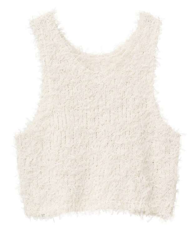 Green Parks ・ｓｗｉｎｇ　ｂｙ　２ｗａｙチュールヤーンベスト Ivory