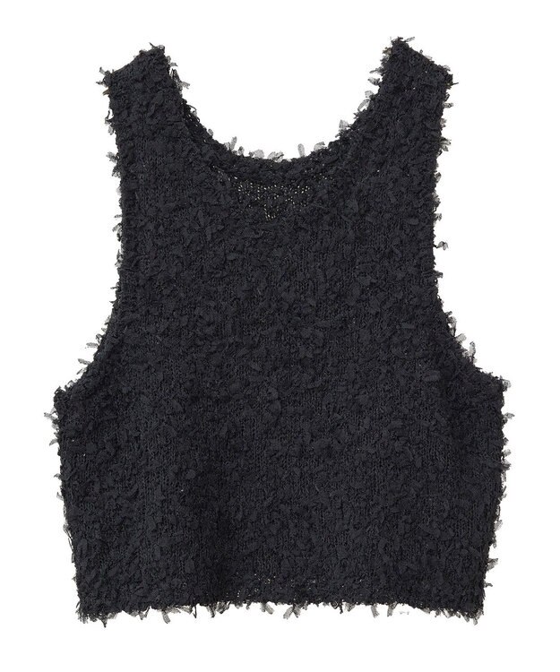 Green Parks ・ｓｗｉｎｇ　ｂｙ　２ｗａｙチュールヤーンベスト Black