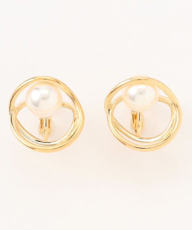 組曲 パールサラウンドイヤリング ゴールド系