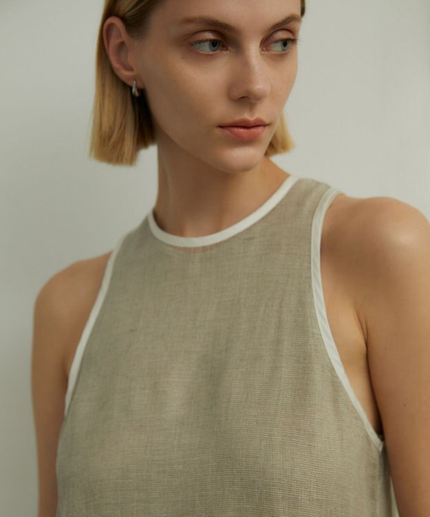 BEIGE， MATHIEU / レイヤードドレス Flax