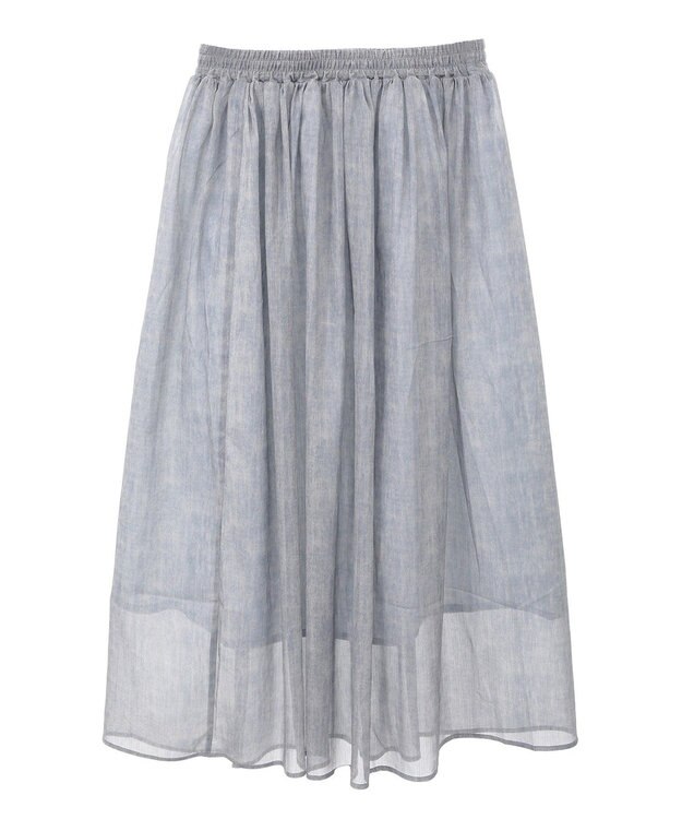 Green Parks SET2点マーブル柄＋チュールスカート Charcoal Gray