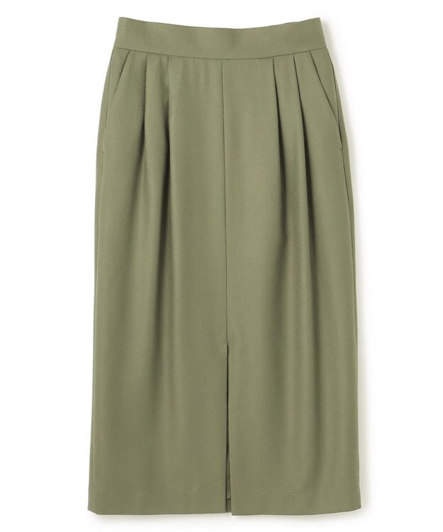 BEIGE， 【VERY NaVY12月号掲載】TERNES / 2タックウールスカート L.Khaki