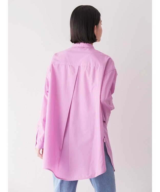 AMERICAN HOLIC イージーケアバンドカラーシャツチュニック Pink