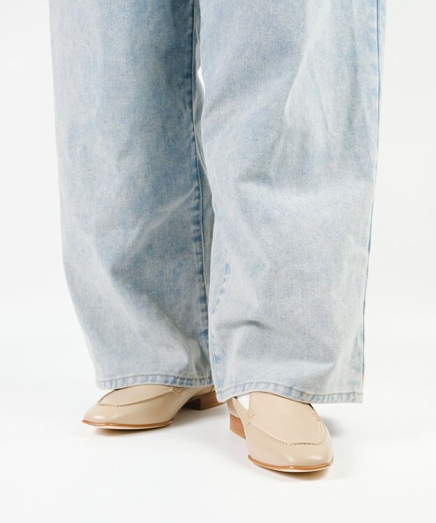 BONTRE 【LucaGrossi/ルカグロッシ】スクエアトゥローファー/H011M-XS グレーベージュ