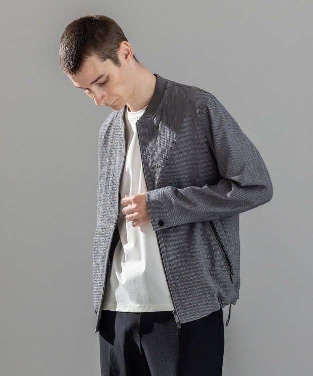 JOSEPH HOMME ＜新色追加＞新素材【通気性/ストレッチ】トリコサッカーストレッチ 　ジップアップブルゾン 【追加カラー】グレー系