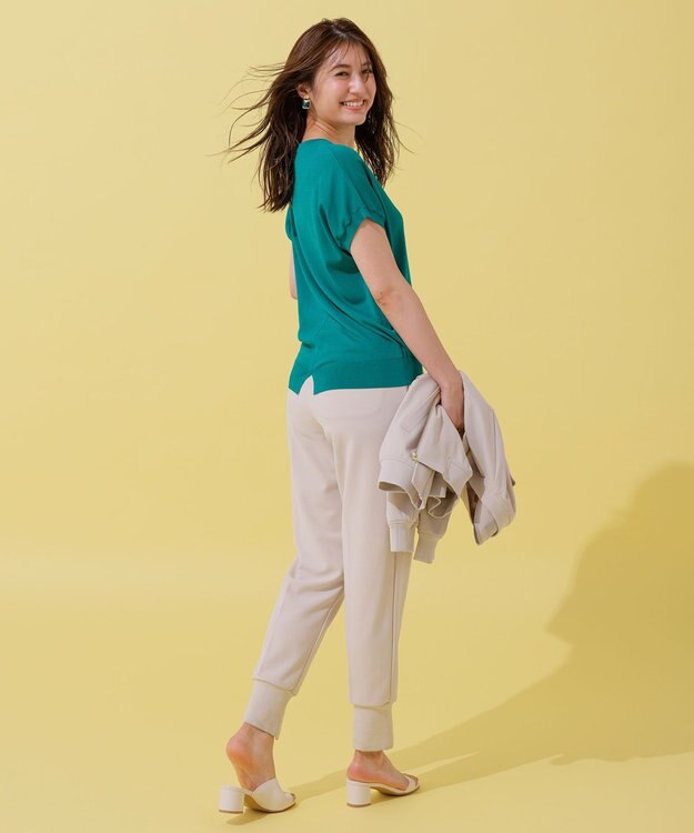 UNFILO 【接触冷感/UVケア/抗菌防臭】スゴ機能 コンパクトニットT グリーン