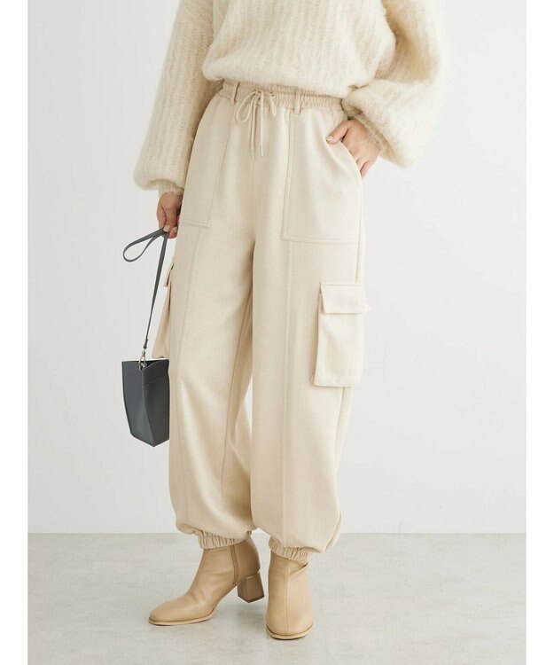 Green Parks ・ＳＵＧＡＲ　ＳＰＯＯＮ　スエードポンチカーゴパンツ Ivory