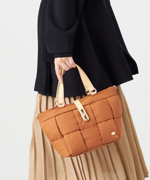 LA BAGAGERIE パデットブロック2WAYミニトート キャメル