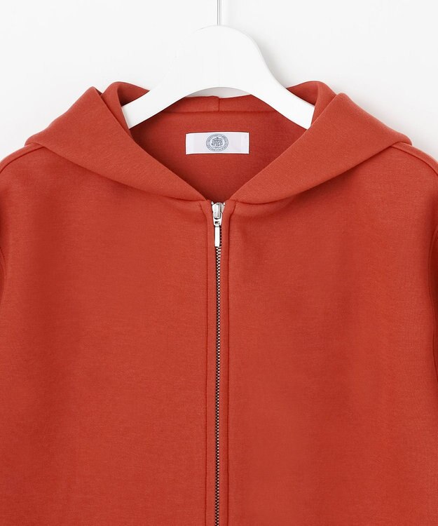 J.PRESS LADIES ダンボールジャージー ジップアップ パーカー オレンジ系