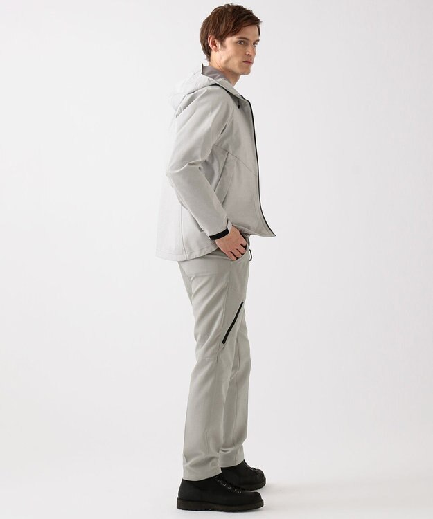 JOSEPH ABBOUD MOUNTAIN スラブシャンブレーストレッチ ブルゾン ライトグレー系