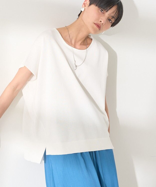 AMERICAN HOLIC フレンチスリーブニットプルオーバー Off White